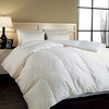 700 TC Cotton Sateen Cover Hungarian  White Goose Down Comforter White Twin, Ful