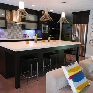 Modern Kitchen with a Splash of Color