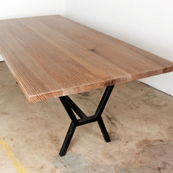 Jax Cerused White Oak Dining Table - Furniture