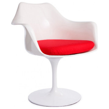 Tulip With Arm Chair, Red