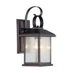 HINKLEY, Transitional 1 Light Outdoor Wall Sconce, 13" Height, Rubbed Bronze