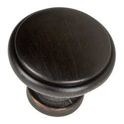 GlideRite Hardware - 1-3/32" Cabinet Cupboard Dresser Round Knob, Oil Rubbed Bronze - Cabinet And Drawer Knobs