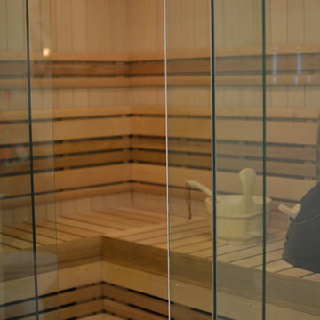 Classic bath and sauna area in Saugatuck