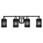 Toltec Lighting - Toltec Lighting 3424-MBBN-4069 Paramount - Four Light Bath Bar - Warranty: 1 Year Assembly Required: Yes Shade Included: YesParamount Four Light Bath Bar Matte Black/Brushed Nickel *UL Approved: YES *Energy Star Qualified: n/a *ADA Certified: n/a *Number of Lights: Lamp: 4-*Wattage:100w Medium Base bulb(s) *Bulb Included:No *Bulb Type:Medium Base *Finish Type:Matte Black/Brushed Nickel