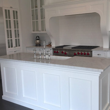 Victorian White Kitchen Island
