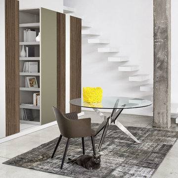 Tetris Round Dining Table by Bross