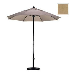 California Umbrella - 7.5 Foot Complete Fiberglass Pulley Open Market Umbrella with Fiberglass Frame - Outdoor Umbrellas