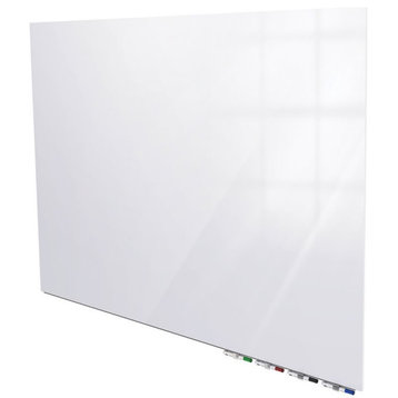 Ghent's Glass 3' x 4' Aria Low Porifle 1/4" Mag. Horz. Glassboard in White Back