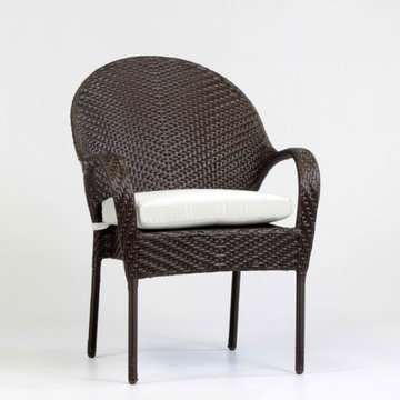 Bahia Bistro Dining Arm Chair in Chocolate