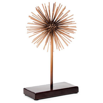 Rose Gold/Copper Starburst Sculpture With Base, Small