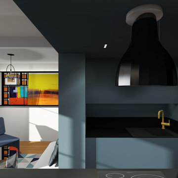 Vue de la cuisine de jour