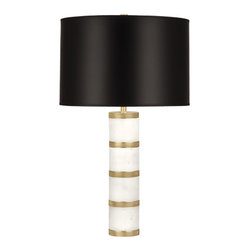 Robert Abbey Wyatt Table Lamp, Black Opaque Parchment Shade - Table Lamps