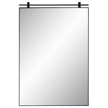 Titel 36" Tall Rectangular Mirror, Matte Black