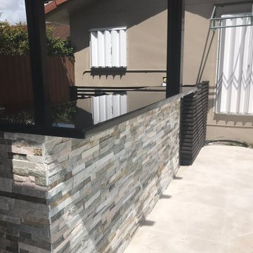 Bar area with Fire Magic Kitchen