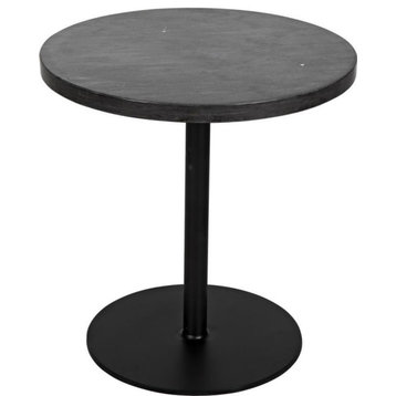 Side Table FORD Low Black Metal Marble