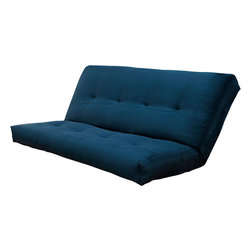5000 Series Futon Mattress with premium Cover in Suede Navy - Futon Mattresses