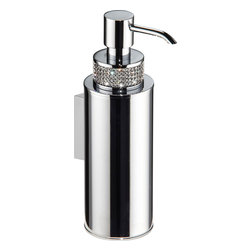 Secret Bath - Cecilia Swarovski Crystals Wall Soap Dispenser, Polished Chrome - Soap & Lotion Dispensers