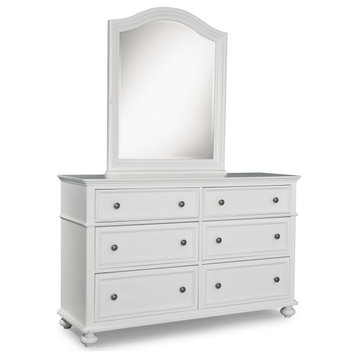 Madison White Arched Dresser Mirror