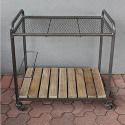 slatted serving cart - Side Tables And End Tables