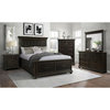 Maklaine Transitional Styled Wood 6-Drawer Chest in Black Finish