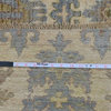 Area Rug, Hand Knotted Ivory 9'X12' 100% Wool Ikat Uzbek Design Rug