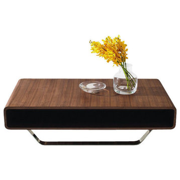 J&M Furniture Modern Coffee Table 136A, Walnut