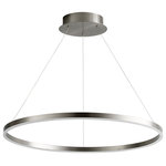 Oxygen Lighting - Circulo 32" Pendant, Satin Nickel - Stylish and bold. Make an illuminating statement with this fixture. An ideal lighting fixture for your home.