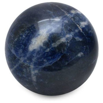 Handmade Blue Planet Sodalite ball - Brazil