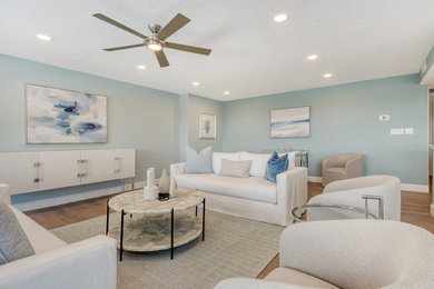 Living room - coastal living room idea in Tampa