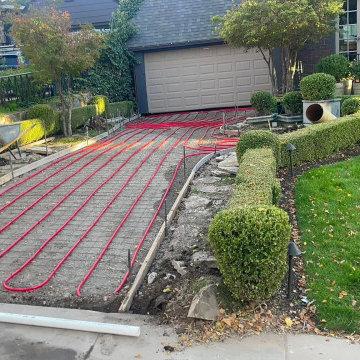 Heated custom concrete