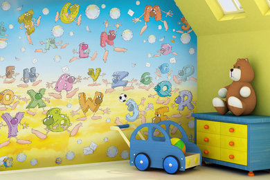 Kids alphabet theme bedroom