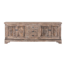 Allen Reclaimed Pine 3 Drawer 4 Door Sideboard by Kosas Home