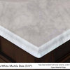 New Haven 26" Burnished Mahogany Single Vanity 2CM Carrara White Marble Top