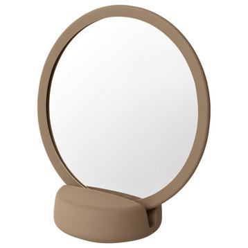 Sono Vanity Mirror 7.3"Hx6.7"x3.5" Tan