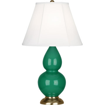 Small Double Gourd Accent Lamp, Emerald