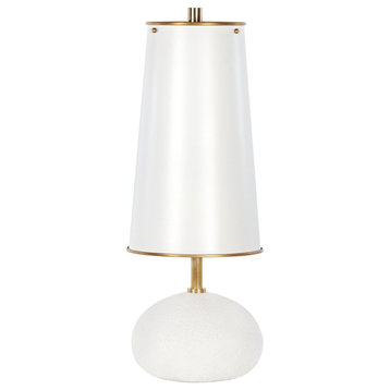 Regina Andrew Hattie Concrete Mini Lamp/White and Natural Brass