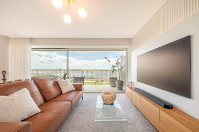 Minimalist family room photo in Other