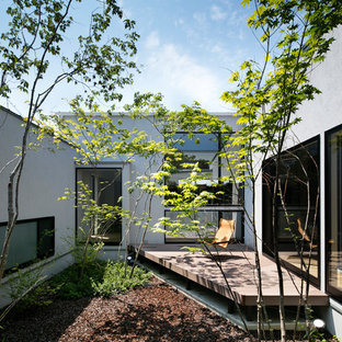 名古屋のコンテンポラリースタイルのおしゃれな庭 (半日向) の写真