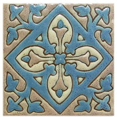 2.75x2.75 Seville Talavera Mexican Tile, Set Of 16 Pcs