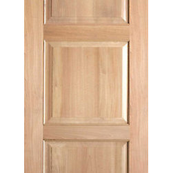Rustic-4 Interior Tropical Hardwood 3 Panel Single Door - Interior Doors