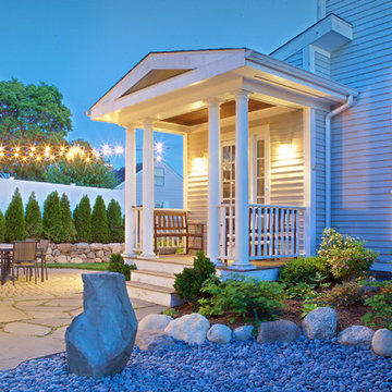 Side Entry Plantings and Natural Stone