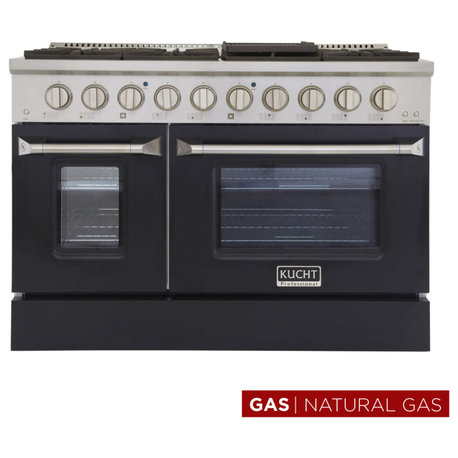 KUCHT Professional 48" 6.7 cu. ft. Range, Black, Natural Gas