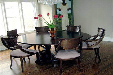 Example of a 1950s dining room design in Atlanta