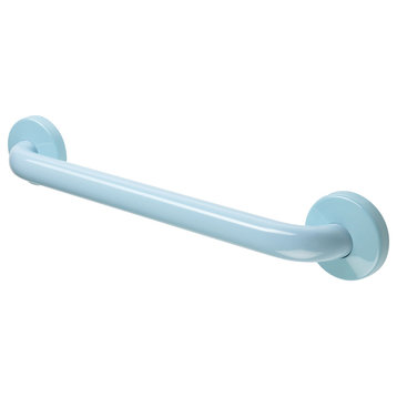Coated Grab Bar With Safety Grip, ADA - 1 1/4" Dia, Light Blue, 30"