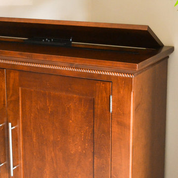 Automated TV Lift Cabinet in Solid Cherry (The Richmond)