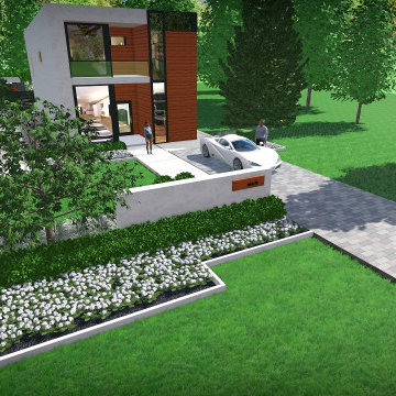 Bridal Path Modern Front Yard
