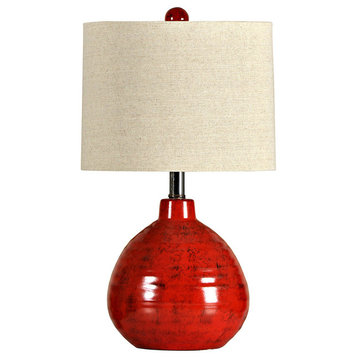 Cameron Table Lamp, Apple Red
