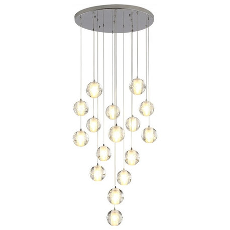 MIRODEMI® Lenno Crystal Hanging Light Fixture, 5 Lights (2)