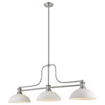 Z-Lite - 3 Light Chandelier - Celebrate Modern Design With The Thin Curves From This Three-Light Ceiling Light. Dress Up A Space With Sleek Lines And Smooth Edges In A Brushed Nickel Finish.