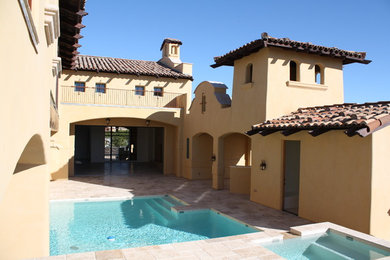 Inspiration for a mid-century modern pool remodel in Phoenix
